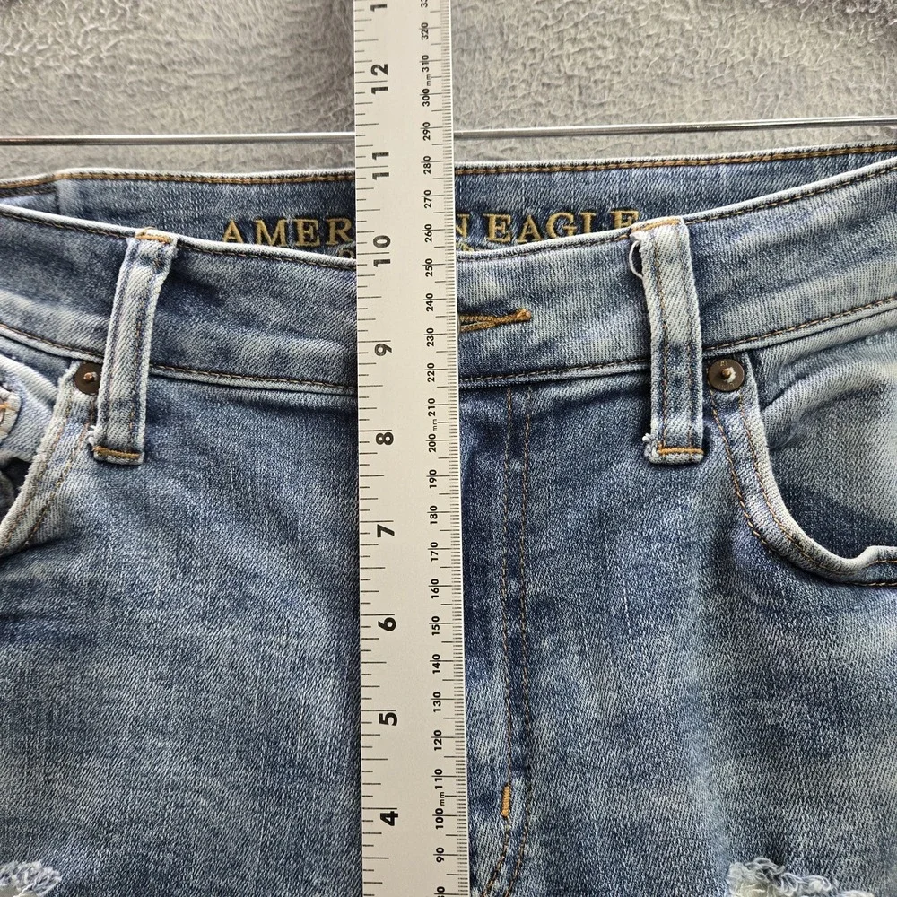 American Eagle Men Jeans 33X32 Blue Denim Distressed Skinny Next Level Flex